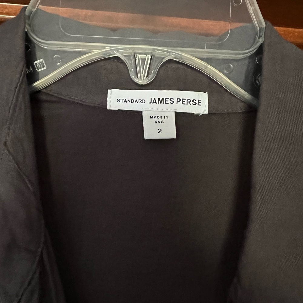 James Perse Ribbed Panel Button Front Top - image 4